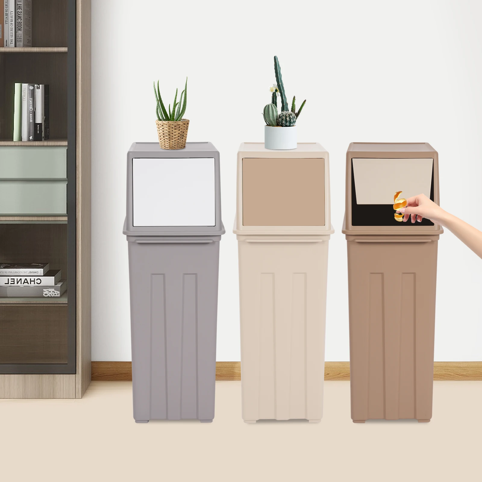 8-Gal Slim Trash Can w/ Odor-Control Lid, Space-Saving Design for Kitchen/Office, PP Construction, 7.5" Narrow Opening
8-Gal Slim Trash Can w/ Odor-Control Lid, Space-Saving Design for Kitchen/Office, PP Construction, 7.5" Narrow Opening