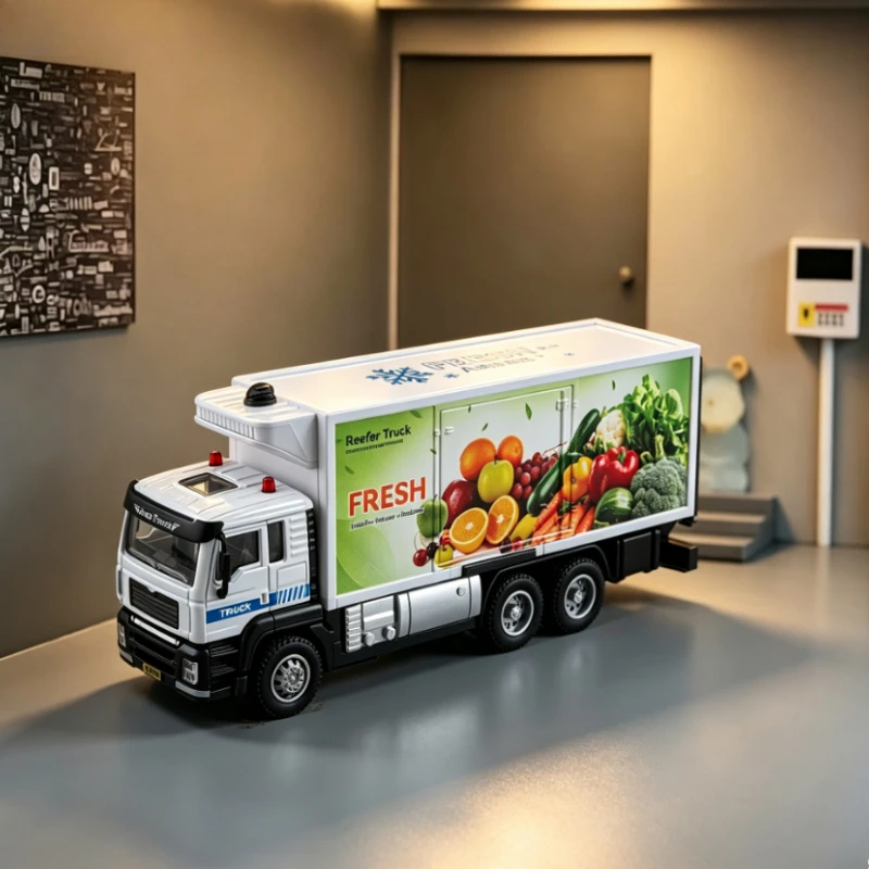 1:50 scale diecast alloy cold storage truck built-in spray realistic fruit vegetable transport design pull back sound light toy
1:50 scale diecast alloy cold storage truck built-in spray realistic fruit vegetable transport design pull back sound light toy