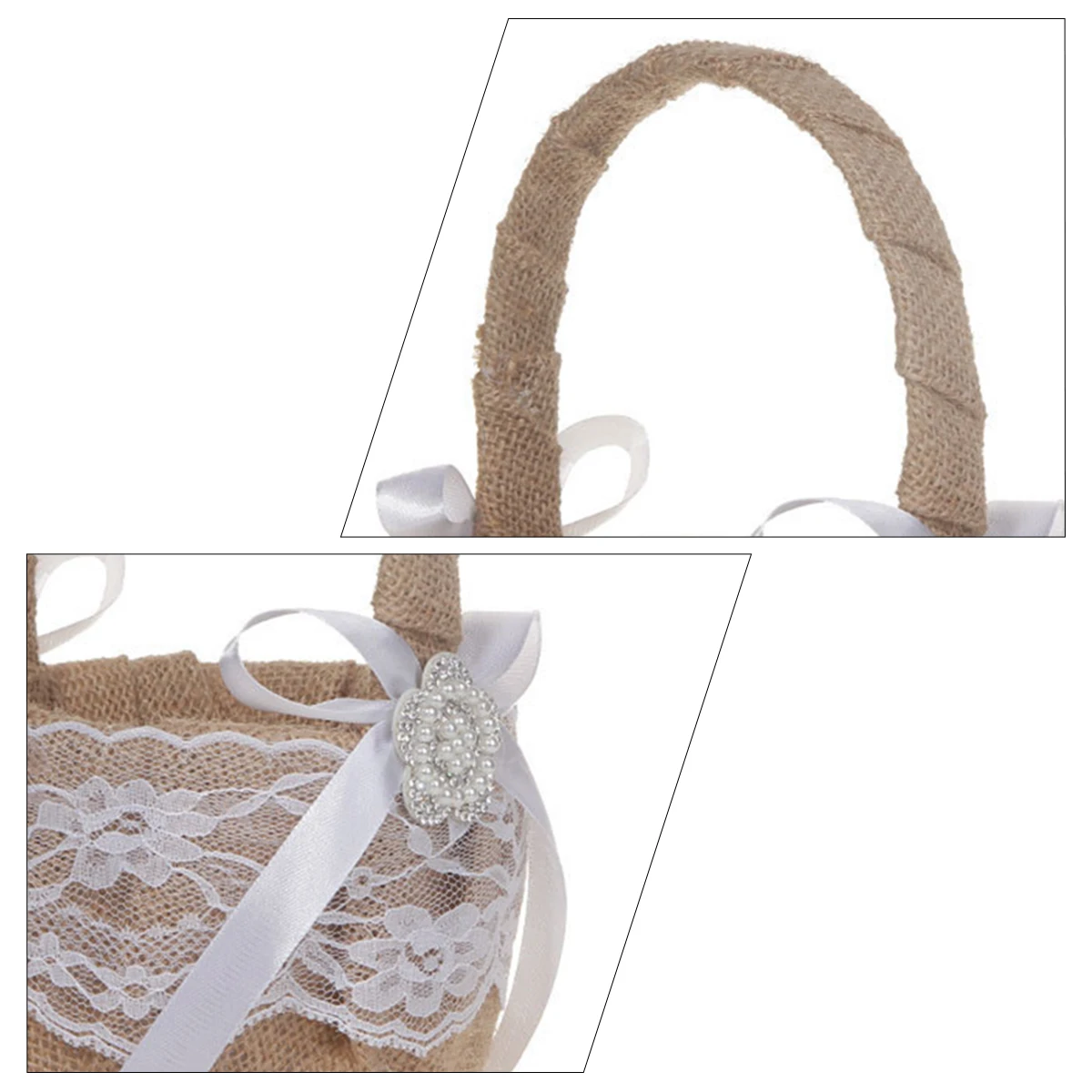 Wedding Lace Flower Weaving Storage Basket For Bridal Petals Candy Romantic Decoration Handmade Basket Bridal Accessories Flower
Wedding Lace Flower Weaving Storage Basket For Bridal Petals Candy Romantic Decoration Handmade Basket Bridal Accessories Flower