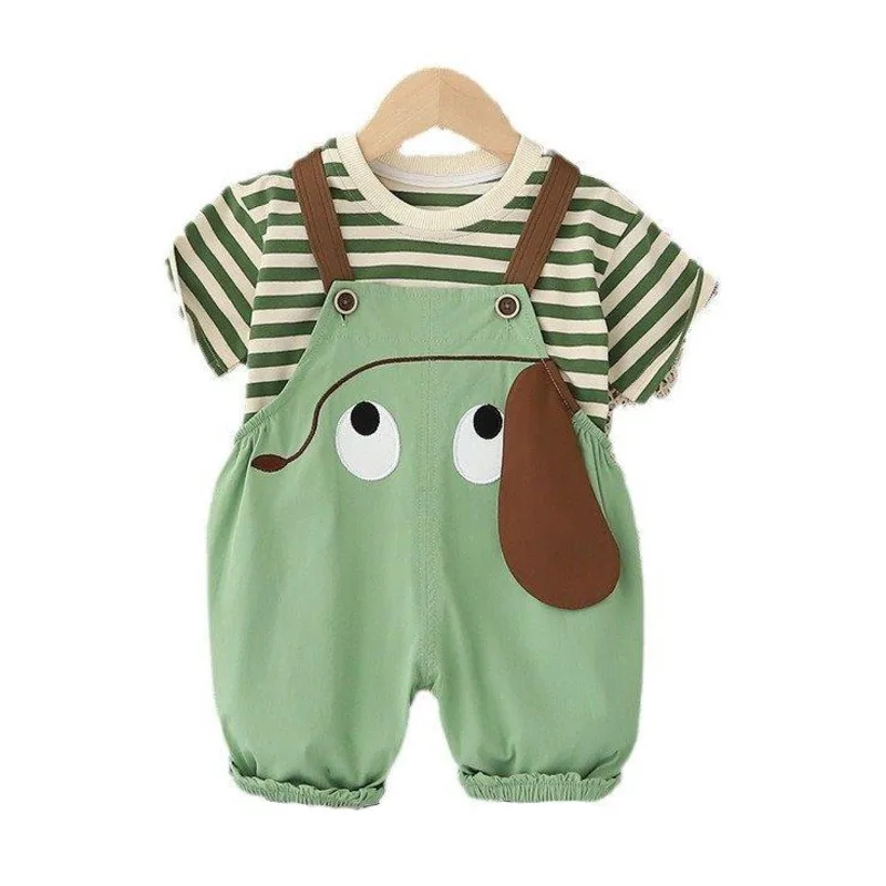 New Summer Baby Boys Clothes Suit Children Striped T-Shirt Strap Shorts 2Pcs/Sets Toddler Casual Sports Costume Kids Sportswear
New Summer Baby Boys Clothes Suit Children Striped T-Shirt Strap Shorts 2Pcs/Sets Toddler Casual Sports Costume Kids Sportswear