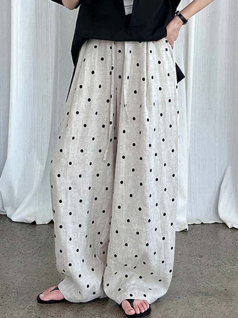 Linen High Elastic Waist Dot Embroidery Wide Leg Long Pants New Trousers Women Fashion Spring Autumn 2026 1DJ9A
Linen High Elastic Waist Dot Embroidery Wide Leg Long Pants New Trousers Women Fashion Spring Autumn 2026 1DJ9A