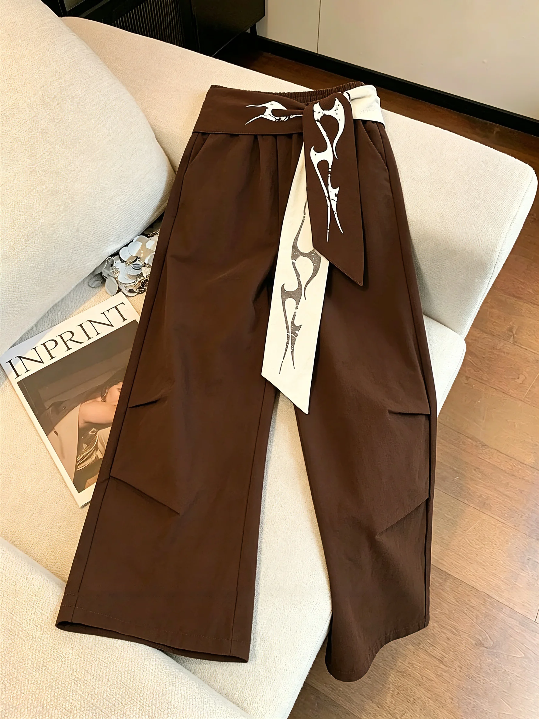 High Waist Loose Straight Leg Casual Pants Men Women Summer Trendy Design Loose Long Trousers Vintage Brown Belted Casual Tro...
High Waist Loose Straight Leg Casual Pants Men Women Summer Trendy Design Loose Long Trousers Vintage Brown Belted Casual Tro...