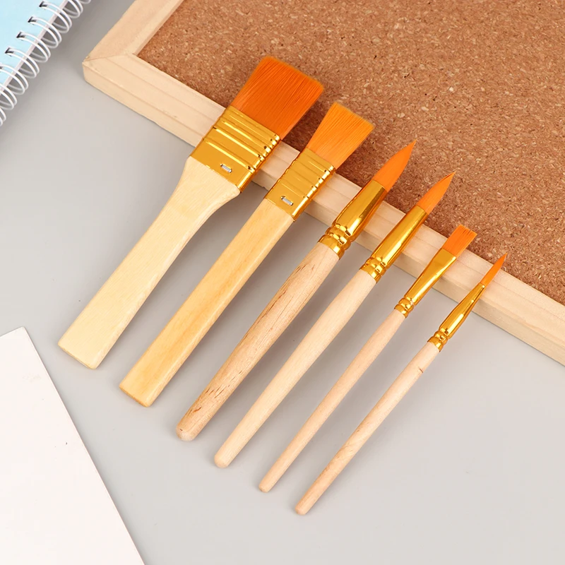 6pcs Watercolor Brushes Set with Wooden Handles Portable Paint Brush Pen for DIY Oil Acrylic Painting Learning Art Tools
6pcs Watercolor Brushes Set with Wooden Handles Portable Paint Brush Pen for DIY Oil Acrylic Painting Learning Art Tools