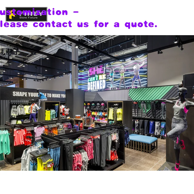 Дизайн интерьера спортивного магазина на заказ: недорогая мебель и декор для спортивного магазина одежды
Дизайн интерьера спортивного магазина на заказ: недорогая мебель и декор для спортивного магазина одежды