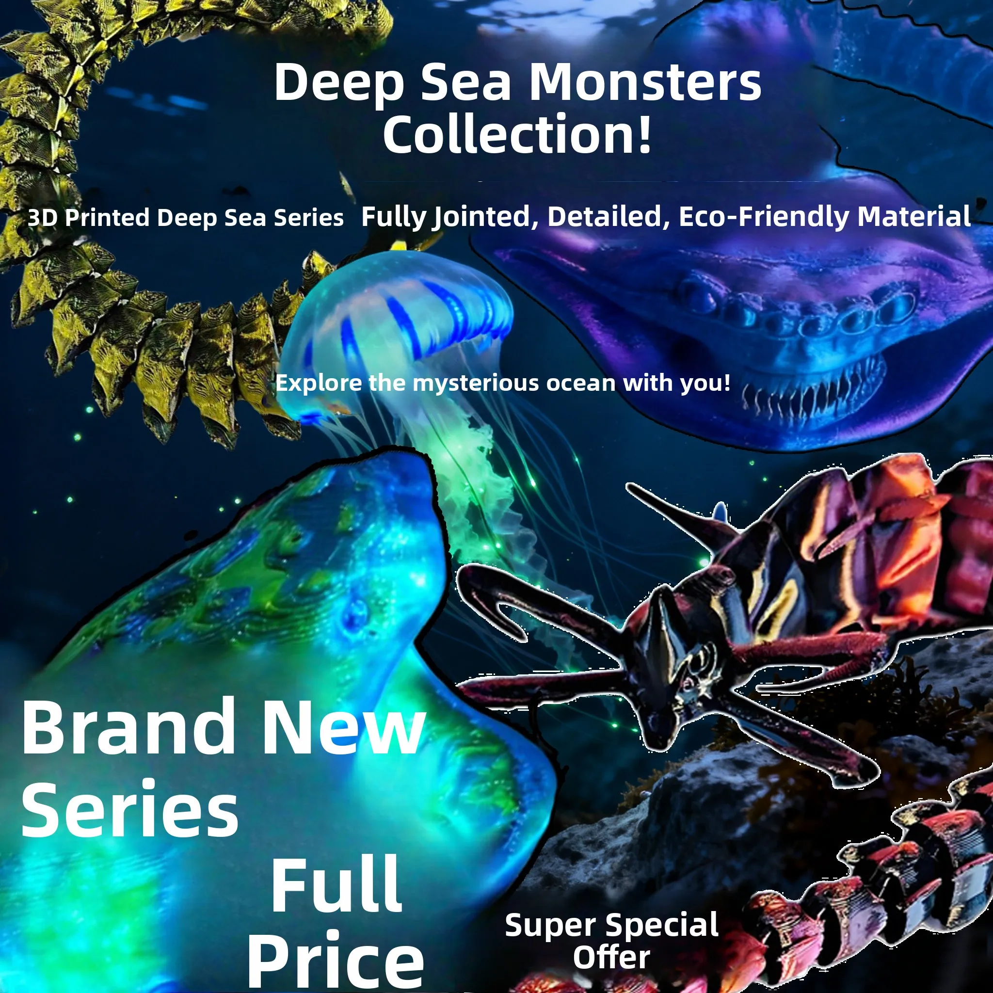 Full Set New 3D Printed Action Figure Deep Sea Monster Cthulhu Upade Deep Sea Exploration Boys Toy Gift Model Ocean Animal ...
Full Set New 3D Printed Action Figure Deep Sea Monster Cthulhu Upade Deep Sea Exploration Boys Toy Gift Model Ocean Animal ...