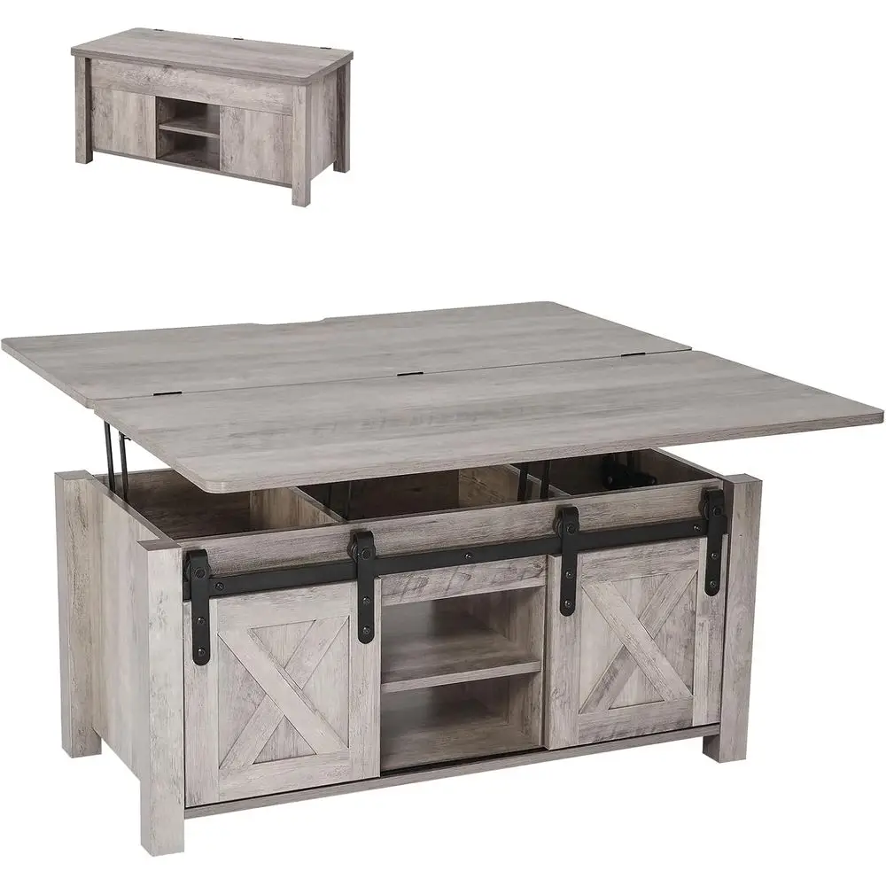 Журнальный столик 39,4 дюйма, деревенский стиль, с дверцей в стиле амбарных ворот и скрытым хранилищем, прямоугольная откидная столешница для гостиной, офиса
Журнальный столик 39,4 дюйма, деревенский стиль, с дверцей в стиле амбарных ворот и скрытым хранилищем, прямоугольная откидная столешница для гостиной, офиса