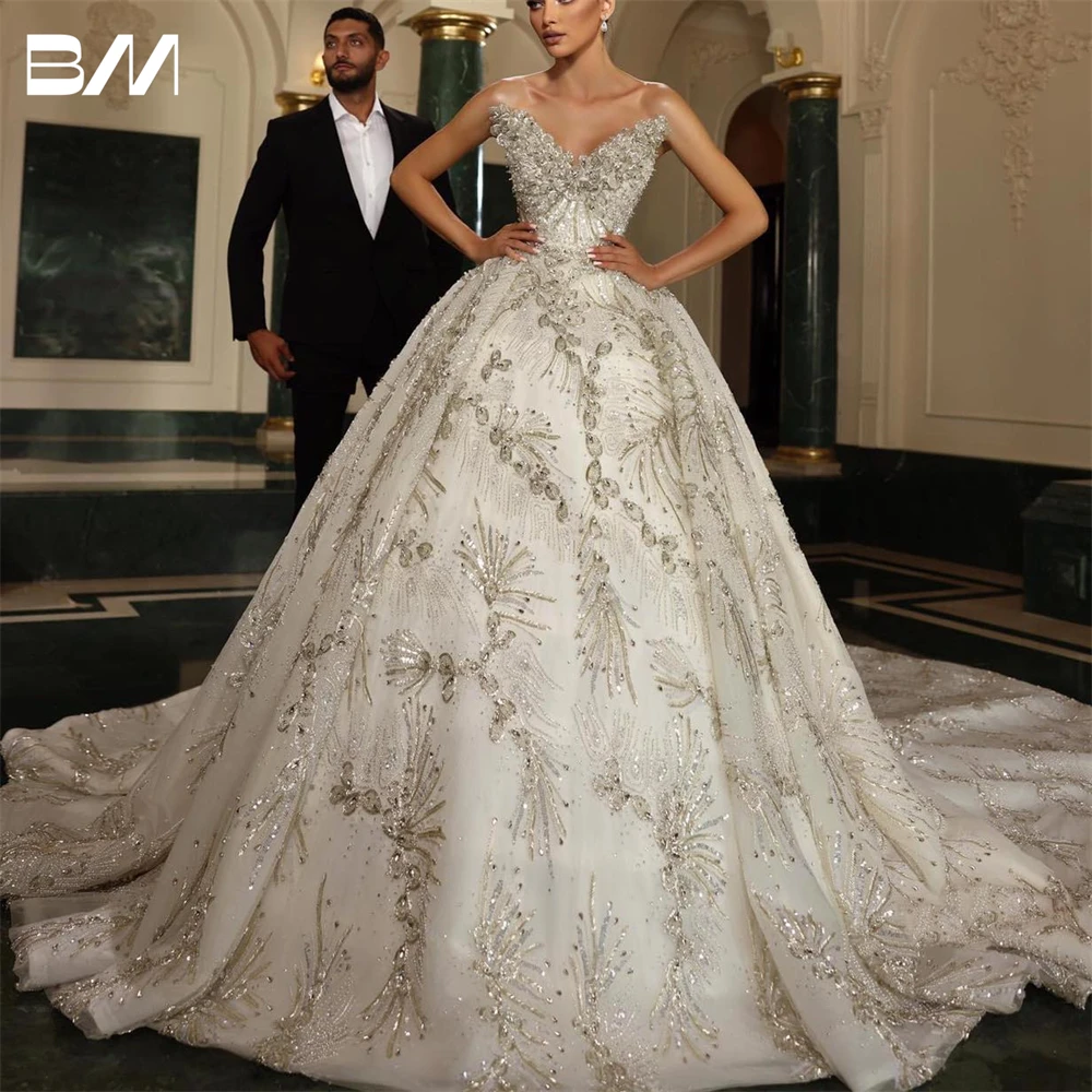 Luxury Beading Wedding Dress Strapless Beige Princess Bride Dresses Ball Gown For Wedding Party Sleeveless Robe Definitely Marie
Luxury Beading Wedding Dress Strapless Beige Princess Bride Dresses Ball Gown For Wedding Party Sleeveless Robe Definitely Marie