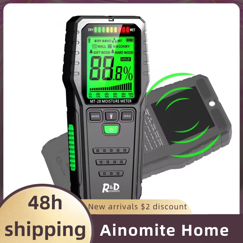 Pinless Moisture Meter for Walls,Wood Moisture Meter for Lumber,Floor Water Leak Detector Lumber Moisture Tester on Softwood
Pinless Moisture Meter for Walls,Wood Moisture Meter for Lumber,Floor Water Leak Detector Lumber Moisture Tester on Softwood