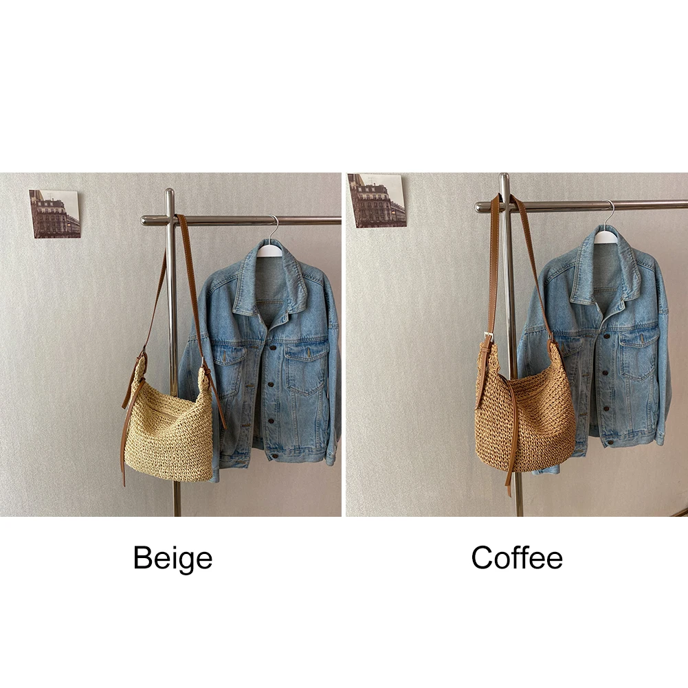 Straw Messenger Bag Paper Rope Fashion Casual Hand-Woven Handbags Handmade Simple Elegant Strap Adjustable Female Purse
Straw Messenger Bag Paper Rope Fashion Casual Hand-Woven Handbags Handmade Simple Elegant Strap Adjustable Female Purse