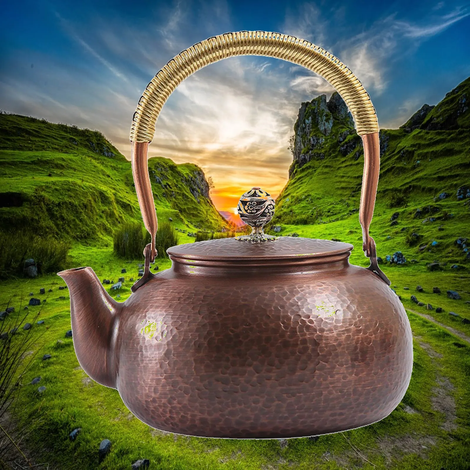 Brass Teapot 1200ml Tea Infuser Anti Scalding Handle Portable Tea Maker Teawear for Camping Tea House Kitchen Picnic Restaurant
Brass Teapot 1200ml Tea Infuser Anti Scalding Handle Portable Tea Maker Teawear for Camping Tea House Kitchen Picnic Restaurant