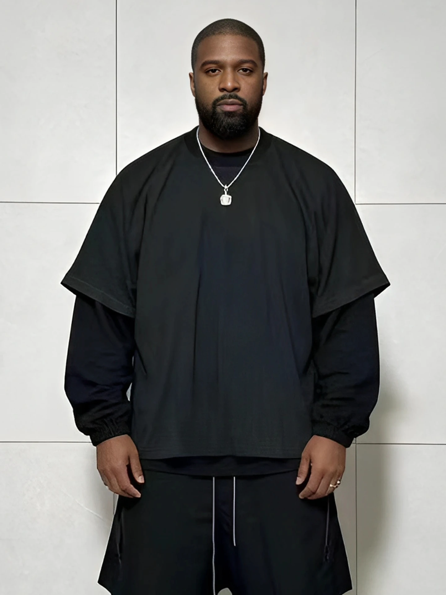 Kanye West American Heavyweight High Street Trendy Pure Color Loose Splicing Fake Two-Piece Long Sleeve T-Shirt Unisex
Kanye West American Heavyweight High Street Trendy Pure Color Loose Splicing Fake Two-Piece Long Sleeve T-Shirt Unisex