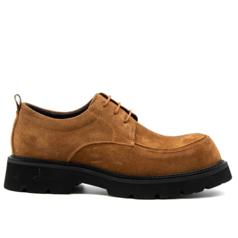 European/American Brown Velvet Cowhide Derby Shoes for Men's Dress Shoes Genuine Leather Fashion Casual Height-increasing Shoes
European/American Brown Velvet Cowhide Derby Shoes for Men's Dress Shoes Genuine Leather Fashion Casual Height-increasing Shoes