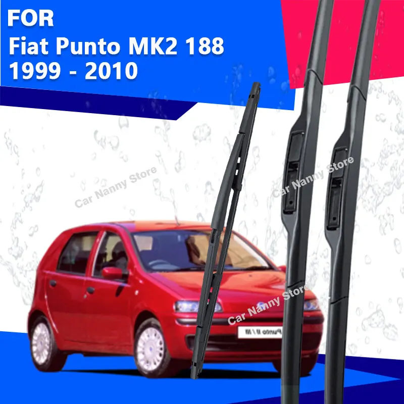 For Fiat Punto MK2 188 1999 - 2010 Front Rear Wiper Blades Windshield Accessories Car Wiper 2009 2008 2007 2006 2005 2004 2003
For Fiat Punto MK2 188 1999 - 2010 Front Rear Wiper Blades Windshield Accessories Car Wiper 2009 2008 2007 2006 2005 2004 2003