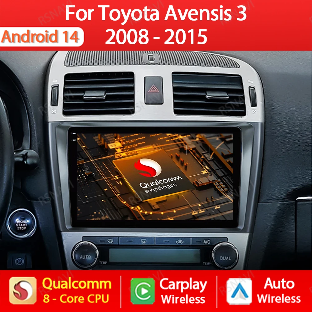 Android 14 Car Radio For Toyota Avensis 3 2008 - 2015 Multimedia Video Player Navigation GPS 4G LTE 5G WIFI Carplay Auto QLED BT
Android 14 Car Radio For Toyota Avensis 3 2008 - 2015 Multimedia Video Player Navigation GPS 4G LTE 5G WIFI Carplay Auto QLED BT