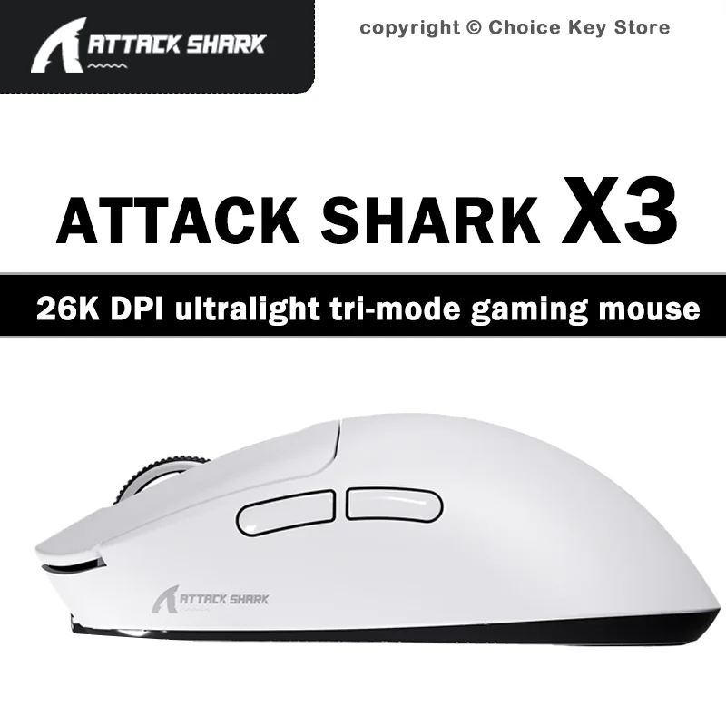ATTACK SHARK X3 X3PRO Wireless Gaming Mouse PAW3395 26K DPI Tri-Mode Bluetooth Wired Lightweight RGB Office Gaming Mouse
ATTACK SHARK X3 X3PRO Wireless Gaming Mouse PAW3395 26K DPI Tri-Mode Bluetooth Wired Lightweight RGB Office Gaming Mouse