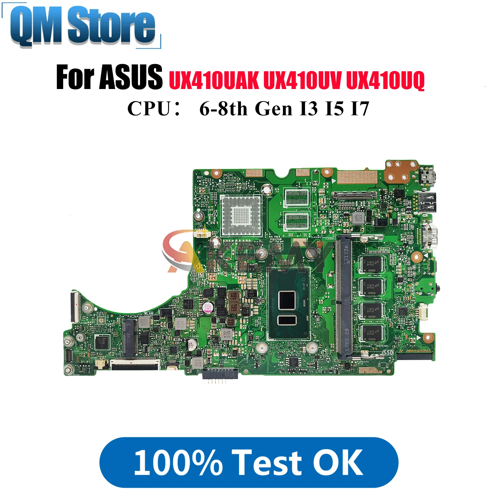 Материнская плата UX410UA для ноутбука ASUS UX410UFR UX410UQK UX410UV UX410UQR UX410UAK U4000U RX410 UX410UQ с процессором I3 I5 I7
Материнская плата UX410UA для ноутбука ASUS UX410UFR UX410UQK UX410UV UX410UQR UX410UAK U4000U RX410 UX410UQ с процессором I3 I5 I7
