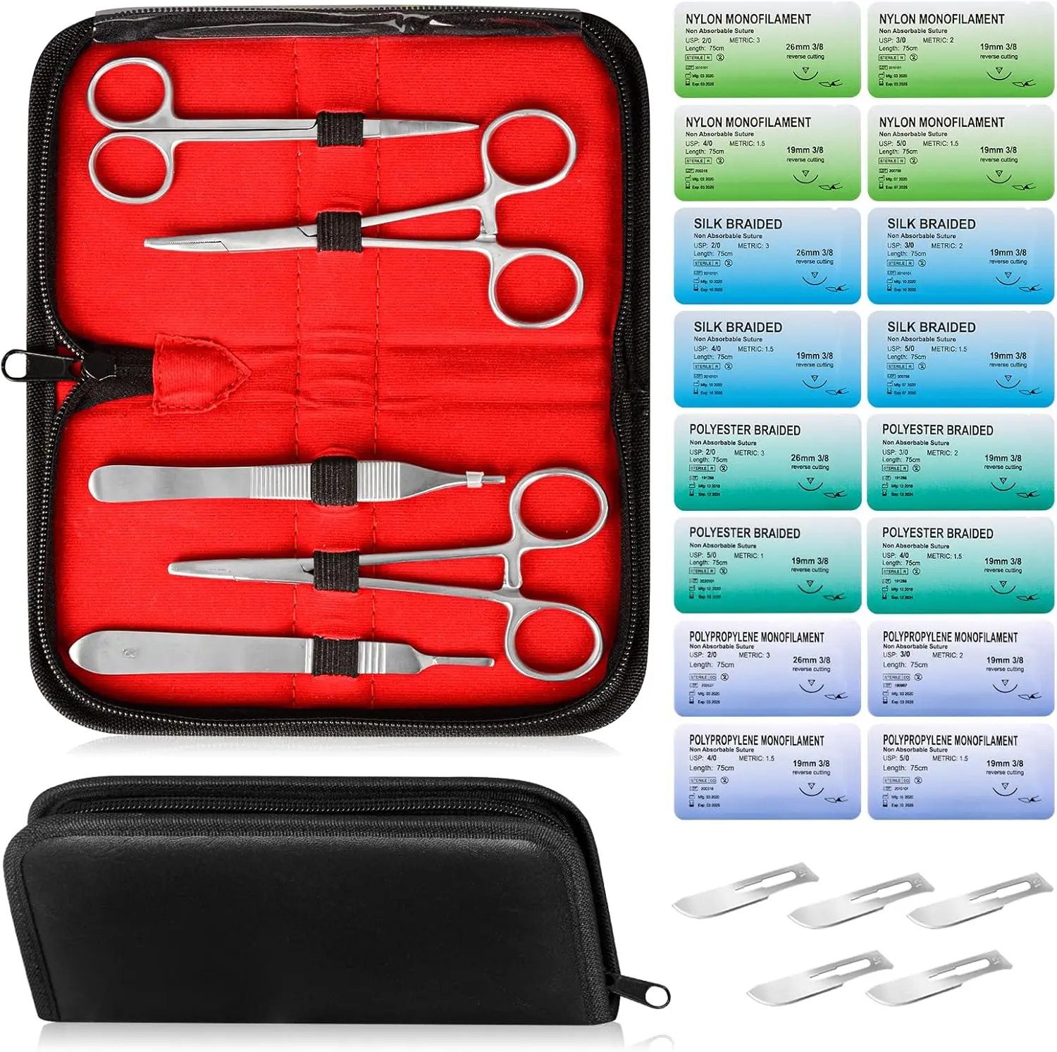 Medarchitect Suture Practice Tools First Aid Emergency Military Trauma Train Sterile Thread for Surgical Medic Student Practice
Medarchitect Suture Practice Tools First Aid Emergency Military Trauma Train Sterile Thread for Surgical Medic Student Practice