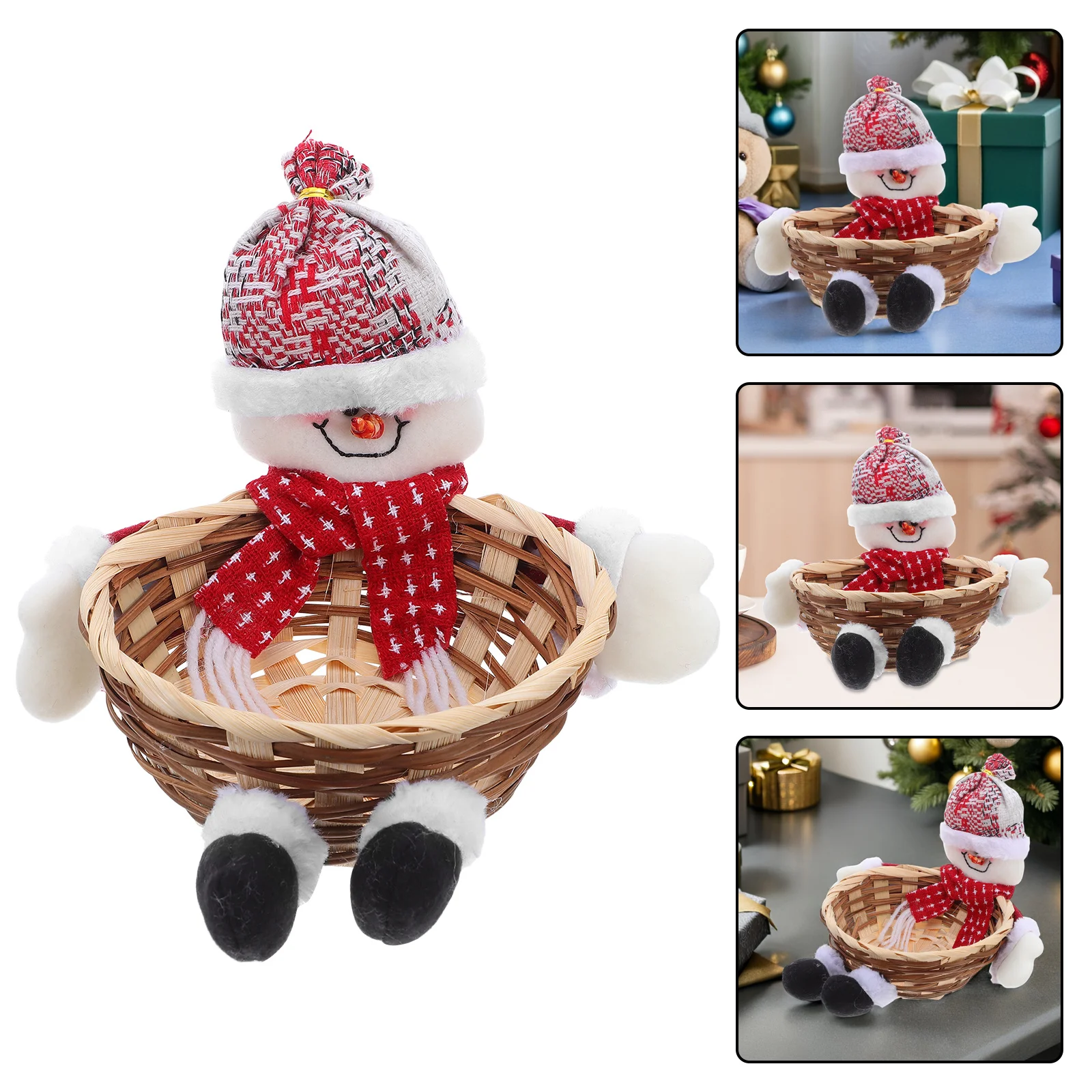 Festive Christmas Storage Basket Snowman Pattern Woven Bamboo Snack Bowl Tabletop Decor Mantle Display Party Serving Dish
Festive Christmas Storage Basket Snowman Pattern Woven Bamboo Snack Bowl Tabletop Decor Mantle Display Party Serving Dish