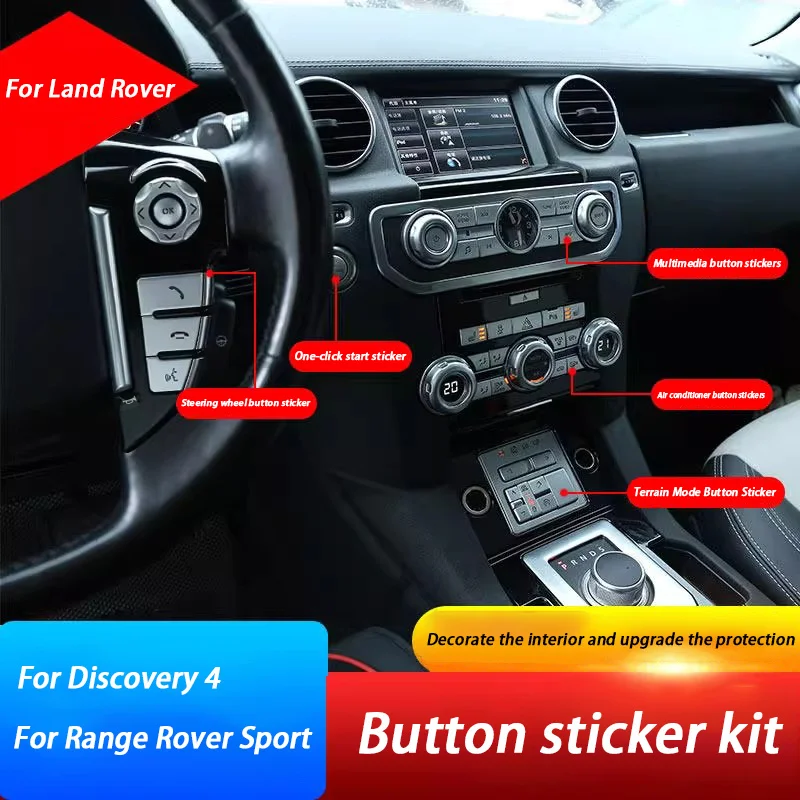 Для Land Rover Range Rover Sport Discpvery 4 2010-2016 салон автомобиля, кнопка, модификация, наклейка на запуск в один клик
Для Land Rover Range Rover Sport Discpvery 4 2010-2016 салон автомобиля, кнопка, модификация, наклейка на запуск в один клик