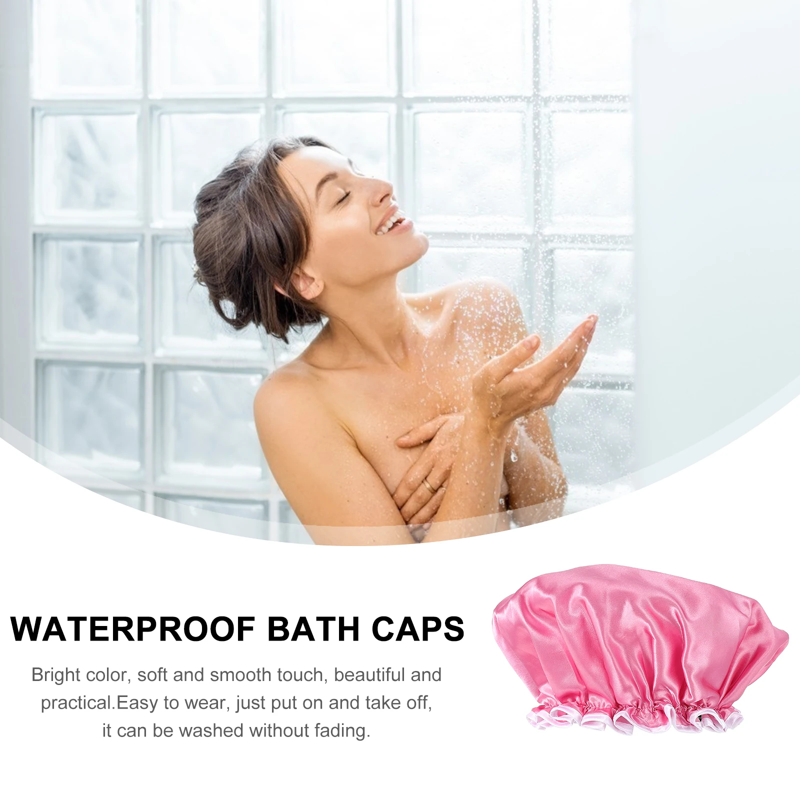 3 Pcs Double Layer Shower Cap Double-layer Bath Caps Thickened Washable Bathing Hair PE Hat Waterproof Miss
3 Pcs Double Layer Shower Cap Double-layer Bath Caps Thickened Washable Bathing Hair PE Hat Waterproof Miss