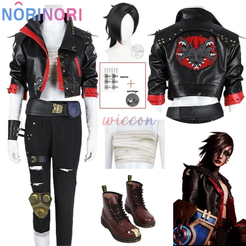 New Arcane2 LOL Vi Cosplay Costume PU Leather Jacket Wig For Game Game LOL Black Vi Costume Party Halloween Female Carnival Set
New Arcane2 LOL Vi Cosplay Costume PU Leather Jacket Wig For Game Game LOL Black Vi Costume Party Halloween Female Carnival Set