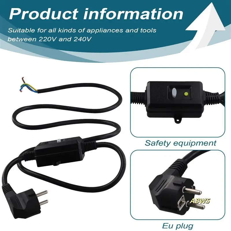 FI Circuit Breaker Socket Residual Current Circuit Breaker Plug With Cable,Personal Protection Adapter EU Plug
FI Circuit Breaker Socket Residual Current Circuit Breaker Plug With Cable,Personal Protection Adapter EU Plug