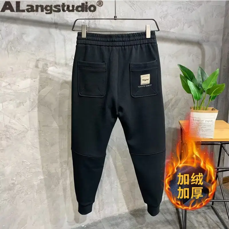 Men's Casual Pants Elastic Waist High Quality Men's Clothing Thickened Solid Harem Pants Sports Leisure Brushed Pants Sweatpants
Men's Casual Pants Elastic Waist High Quality Men's Clothing Thickened Solid Harem Pants Sports Leisure Brushed Pants Sweatpants