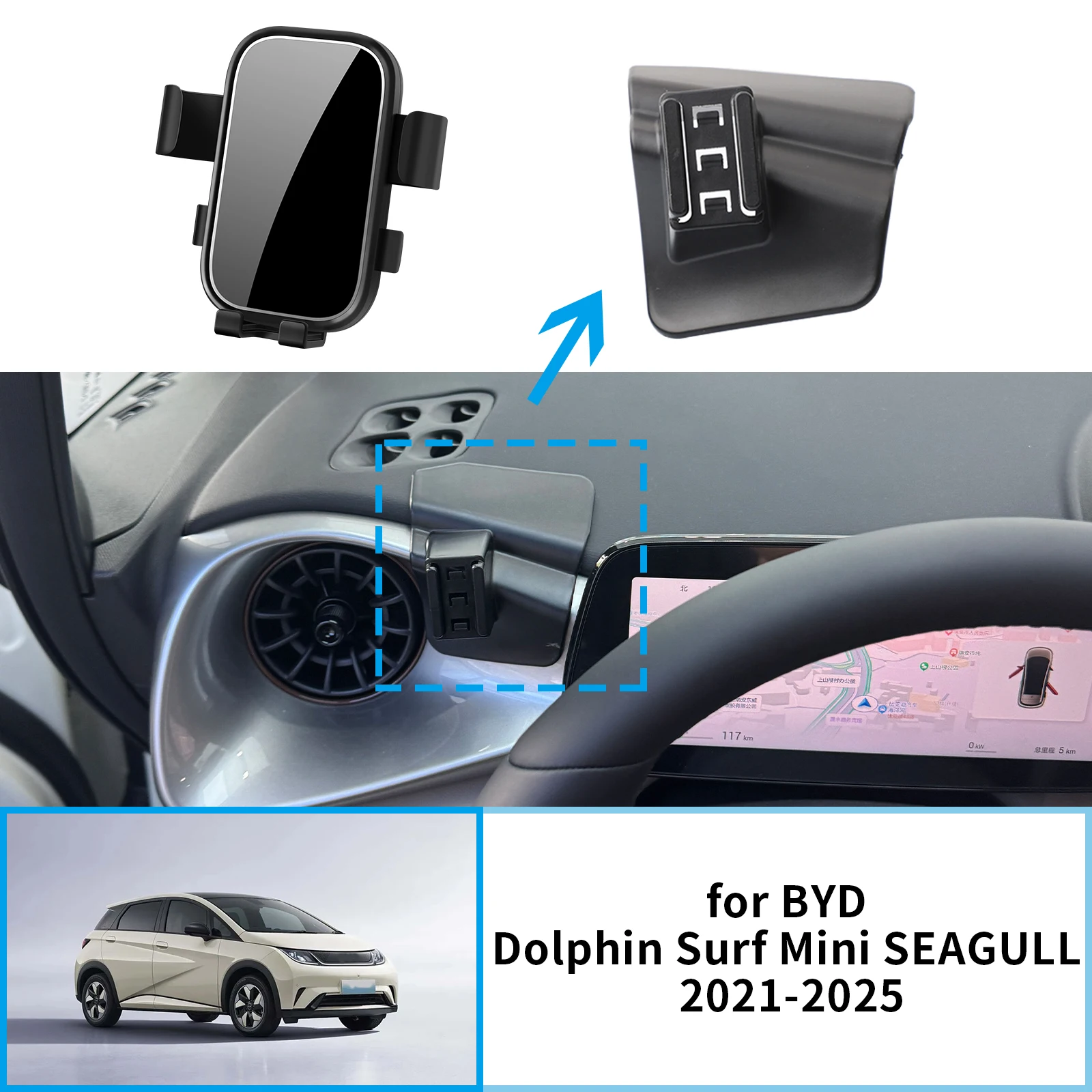 for BYD Dolphin Surf Mini SEAGULL 2021 2022 2023 2024 2025 Car Mobile Phone Holder GPS Bracket Navigation Stand Auto
for BYD Dolphin Surf Mini SEAGULL 2021 2022 2023 2024 2025 Car Mobile Phone Holder GPS Bracket Navigation Stand Auto