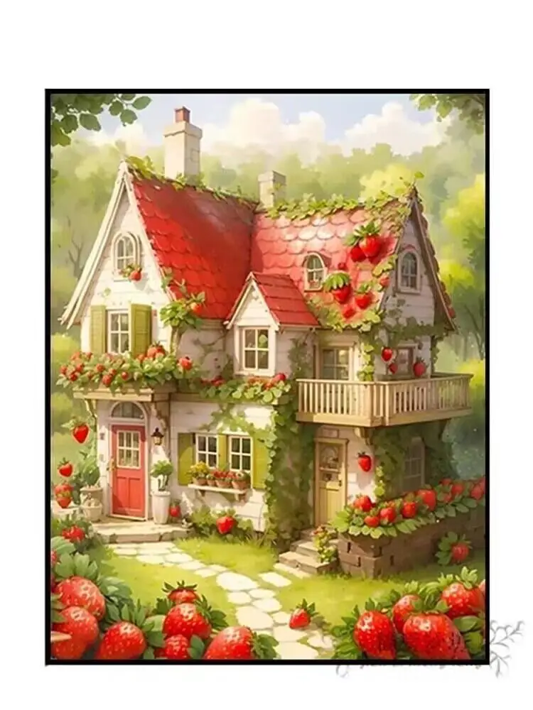 Strawberry House Cross Stitch Kits Stamped 11CT Needlework DIY Patterns Handmade Embroidery Set
Strawberry House Cross Stitch Kits Stamped 11CT Needlework DIY Patterns Handmade Embroidery Set