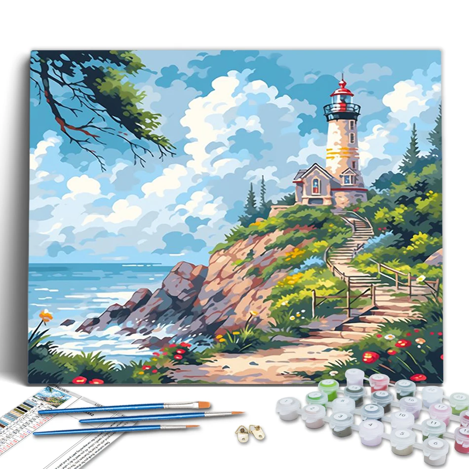 RUOPOTY Paint By Numbers Landscape Adults Crafts sea lighthouse On Canvas Handmade Paintings On Number Acrylic Decoration Home
RUOPOTY Paint By Numbers Landscape Adults Crafts sea lighthouse On Canvas Handmade Paintings On Number Acrylic Decoration Home
