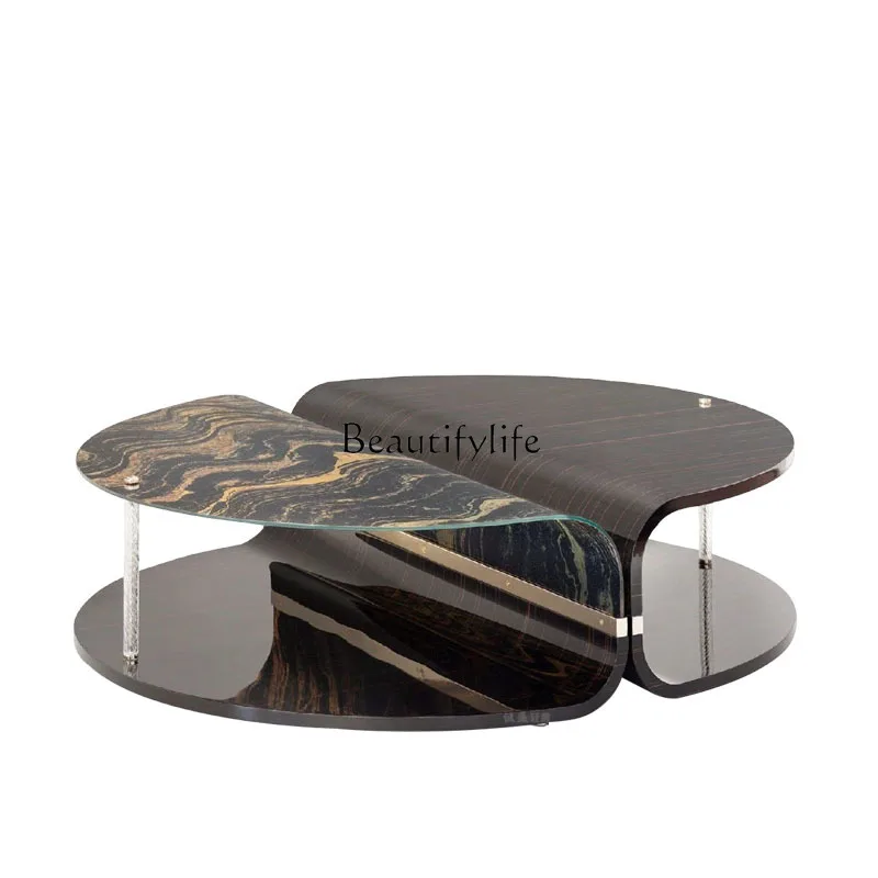 Modern light luxury coffee table tempered acrylic designer simple new tea table
Modern light luxury coffee table tempered acrylic designer simple new tea table