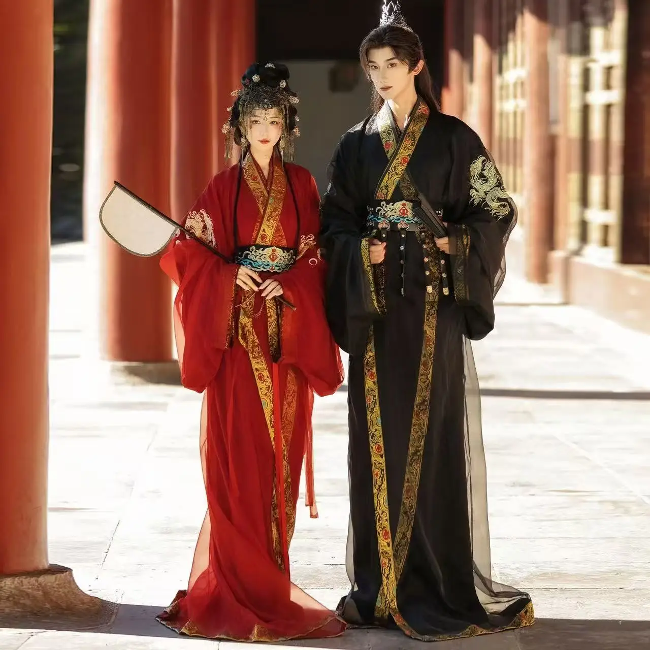 Pre Ancient Chinese Hanfu Men Women Old Warrior States Period Embroidery Long Robe Vintage Wedding Halloween Event COS Clothing
Pre Ancient Chinese Hanfu Men Women Old Warrior States Period Embroidery Long Robe Vintage Wedding Halloween Event COS Clothing