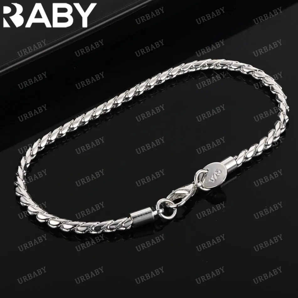 URBABY 925 Sterling Silver Bone Bracelets For Women Wedding Party Anniversary Gift Fashion Fine Jewelry
URBABY 925 Sterling Silver Bone Bracelets For Women Wedding Party Anniversary Gift Fashion Fine Jewelry