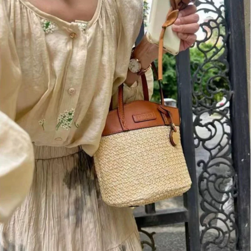 Vintage Straw Woven Patchwork Pu Leather Top Handle Bags Women Crossbody Bags for Women Fashion Summer Casual Beach Handbag
Vintage Straw Woven Patchwork Pu Leather Top Handle Bags Women Crossbody Bags for Women Fashion Summer Casual Beach Handbag