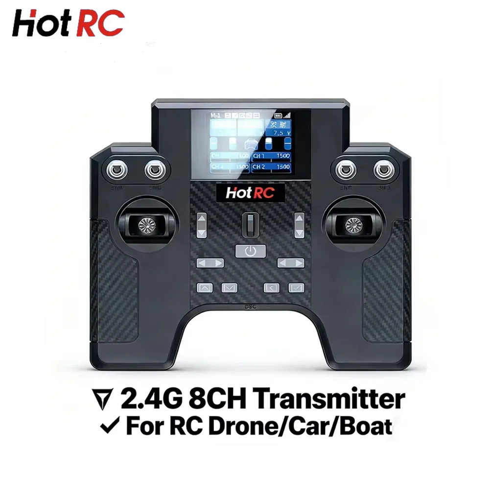 HOTRC HT-8A 2.4GHz 8 Channel Radio Controller with F-08A RX - Universal RC Remote Control Kit for Climbing Car, Crawler, Helicop
HOTRC HT-8A 2.4GHz 8 Channel Radio Controller with F-08A RX - Universal RC Remote Control Kit for Climbing Car, Crawler, Helicop