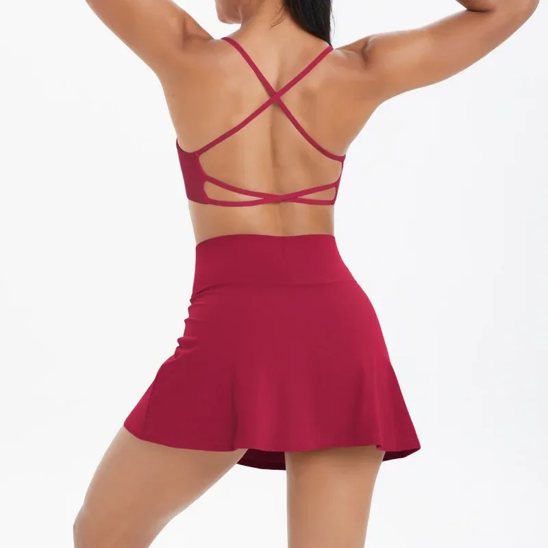 New Women's Cloud Touch Yoga Set - Brushed Backless Bra & Skirt for Running Fitness, Casual Seamless Workout Yoga Outfit
New Women's Cloud Touch Yoga Set - Brushed Backless Bra & Skirt for Running Fitness, Casual Seamless Workout Yoga Outfit