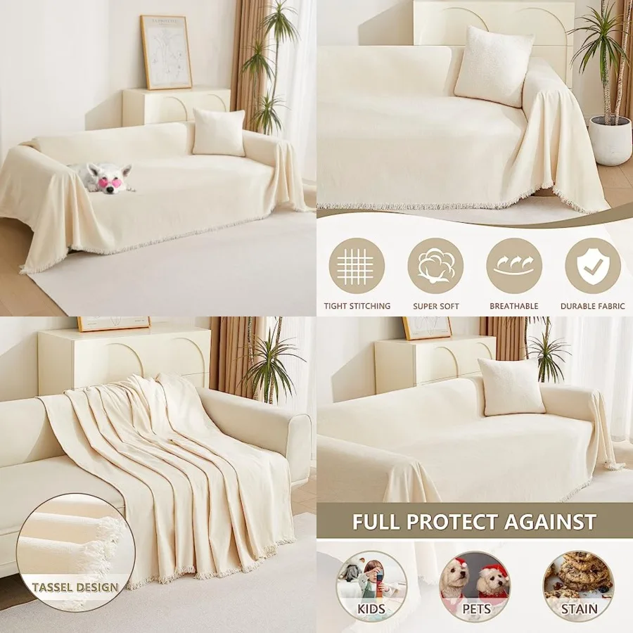 Couch Cover 3 Cushion Sofa with Tassel, Chenille Sofa Covers Couch Covers, Slipcovers for Sectional l Shaped Dogs Protector Fur
Couch Cover 3 Cushion Sofa with Tassel, Chenille Sofa Covers Couch Covers, Slipcovers for Sectional l Shaped Dogs Protector Fur