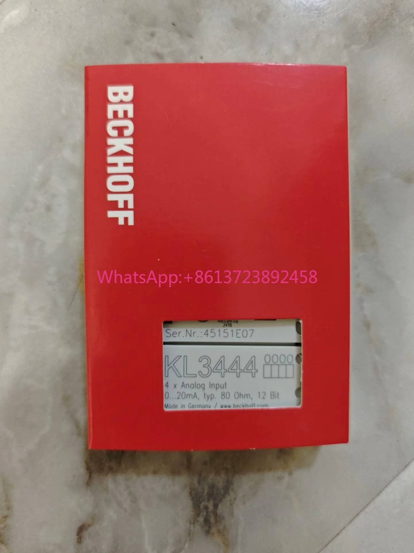 Beckhoff KL3444 new module, 4 analog inputs, 0... 20mA, typical 80 ohms, 12 bits
Beckhoff KL3444 new module, 4 analog inputs, 0... 20mA, typical 80 ohms, 12 bits