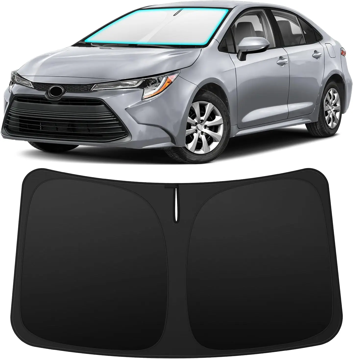 Custom Fit Windshield Sun Shade for Toyota Corolla 2020-2026, Foldable UV Heat Reflector, Keeps Car Cool with Storage Bag
Custom Fit Windshield Sun Shade for Toyota Corolla 2020-2026, Foldable UV Heat Reflector, Keeps Car Cool with Storage Bag