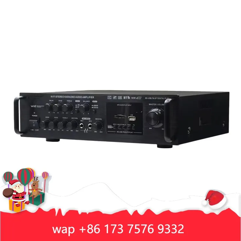 Home Theater Amplifiers Home Portable Use Mini Audio Amplifier with USB SD BT INPUT 220v and 12v Input Car Amplifier
Home Theater Amplifiers Home Portable Use Mini Audio Amplifier with USB SD BT INPUT 220v and 12v Input Car Amplifier