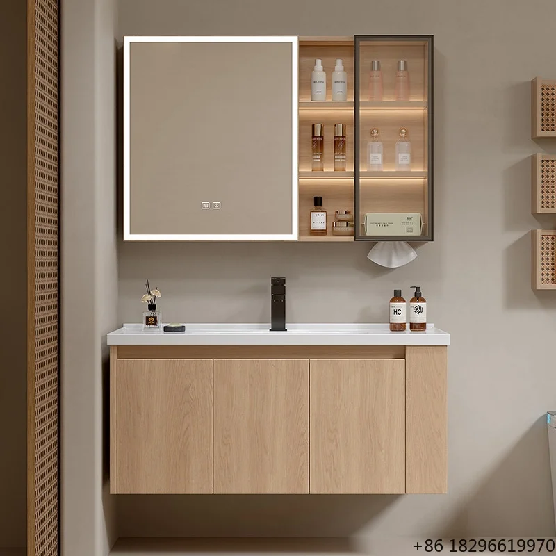 Honeycomb Ceramic Bathroom Cabinet Waterproof Wall Mounted Vanity With Smart LED Mirror Modern Washroom Furniture For Home
Honeycomb Ceramic Bathroom Cabinet Waterproof Wall Mounted Vanity With Smart LED Mirror Modern Washroom Furniture For Home