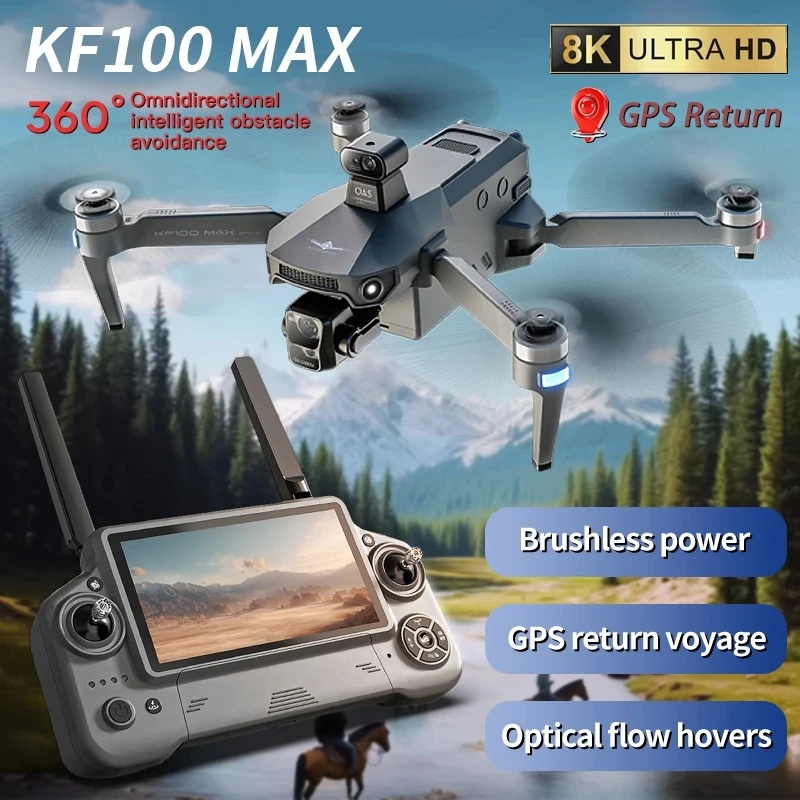 5.5 inch KF100 MAX/KF100 Large Screen RC Professional GPS Drone With 8K Camera 3-axis Gimbal Brushless For Fishing Drone VS P7
5.5 inch KF100 MAX/KF100 Large Screen RC Professional GPS Drone With 8K Camera 3-axis Gimbal Brushless For Fishing Drone VS P7