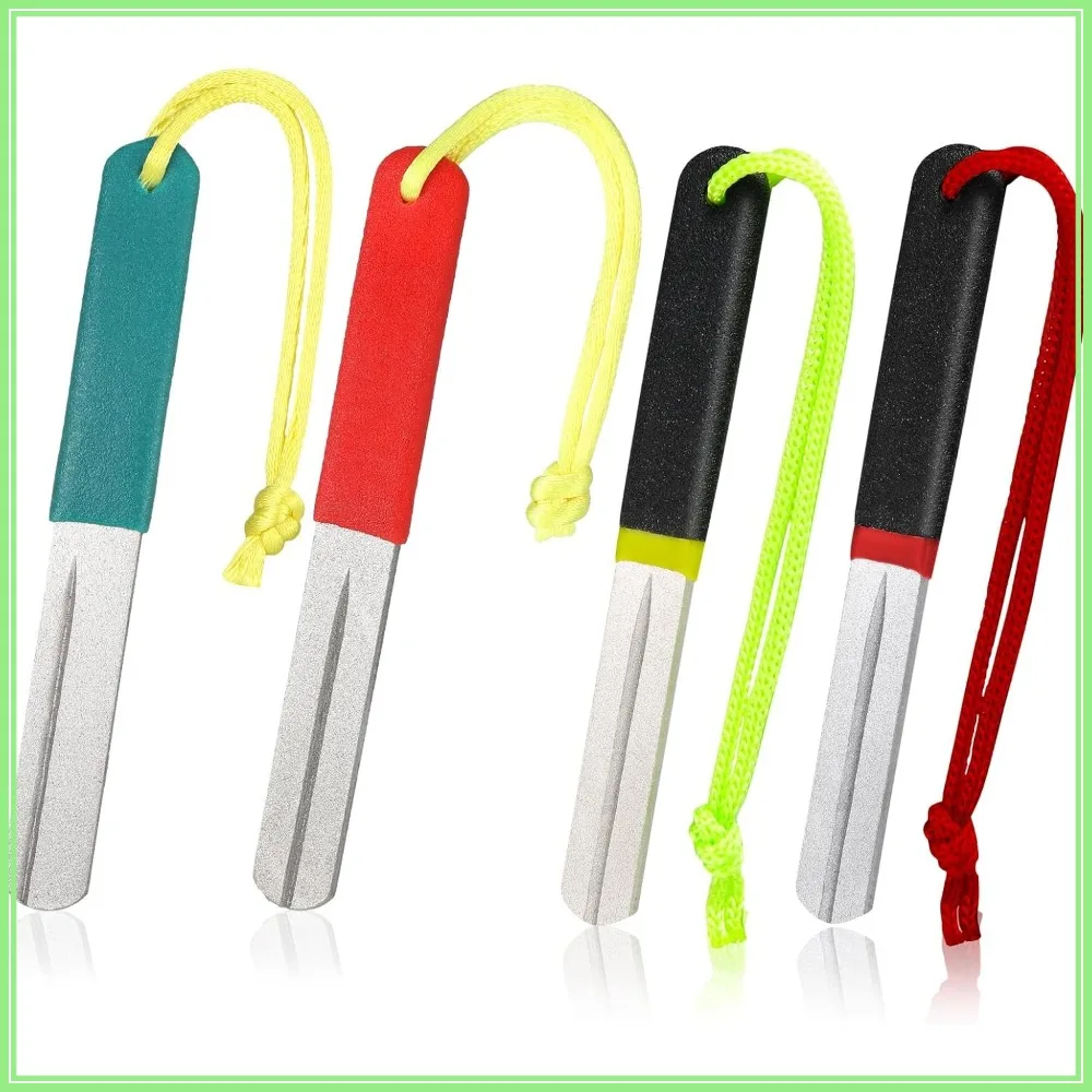 4-Piece Hook Sharpener File Set for Fishing, Double Sided Fine & Medium Grit, Portable with Handle, 4 Inch (Multiple Colors)
4-Piece Hook Sharpener File Set for Fishing, Double Sided Fine & Medium Grit, Portable with Handle, 4 Inch (Multiple Colors)