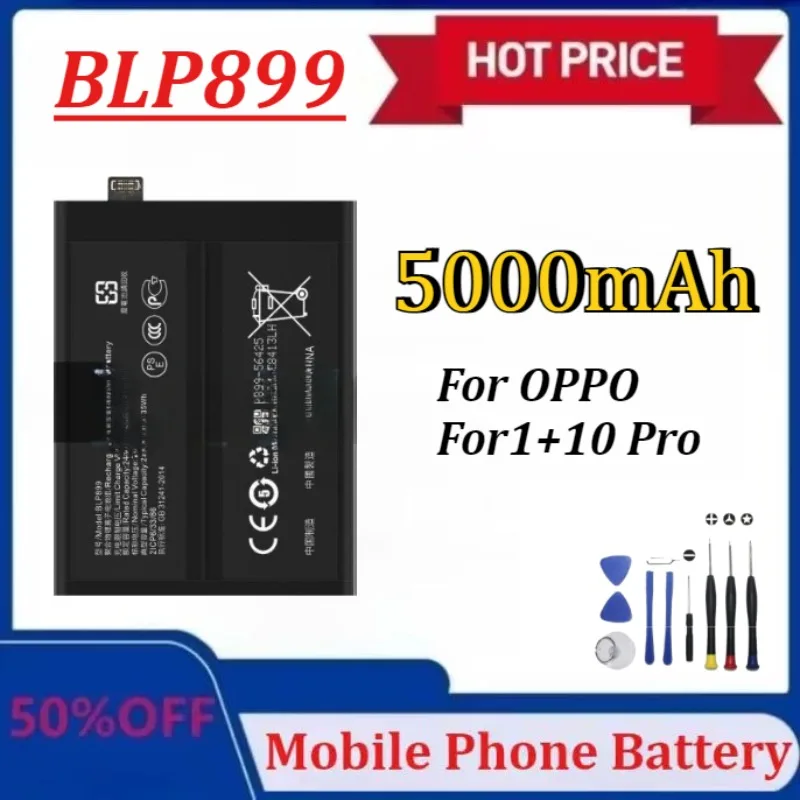 Upgraded BLP899 Battery for OnePlus 10 Pro / 1+10 PRO 2500mAhx2 Rechargeable High-Capacity Batteries with tools
Upgraded BLP899 Battery for OnePlus 10 Pro / 1+10 PRO 2500mAhx2 Rechargeable High-Capacity Batteries with tools