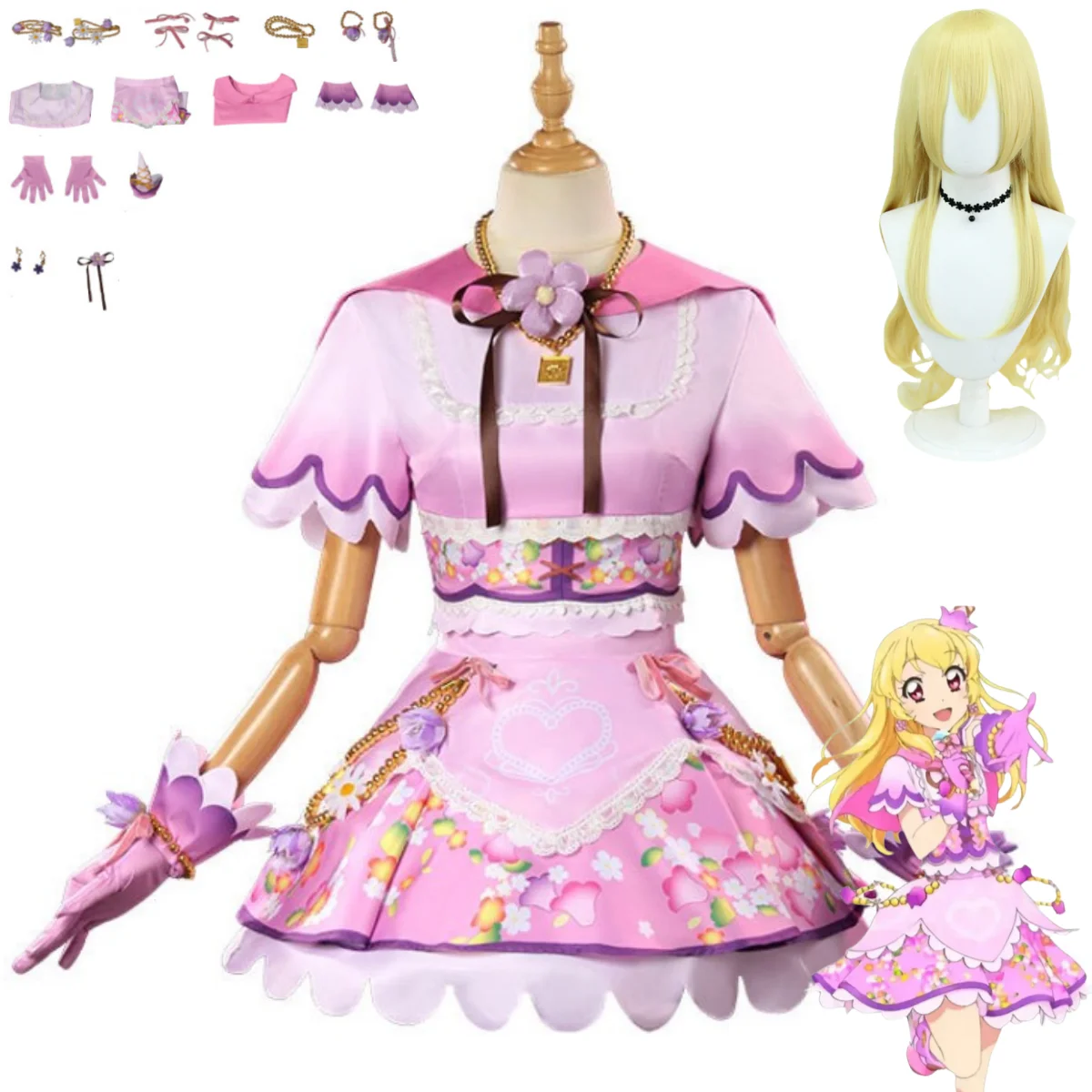 Anime Aikatsu!Hoshimiya Ichigo Cosplay Costume Purple Lilac Princess Dress Lolita Skirt Shawl Wig Woman Cute Carnival Suit
Anime Aikatsu!Hoshimiya Ichigo Cosplay Costume Purple Lilac Princess Dress Lolita Skirt Shawl Wig Woman Cute Carnival Suit