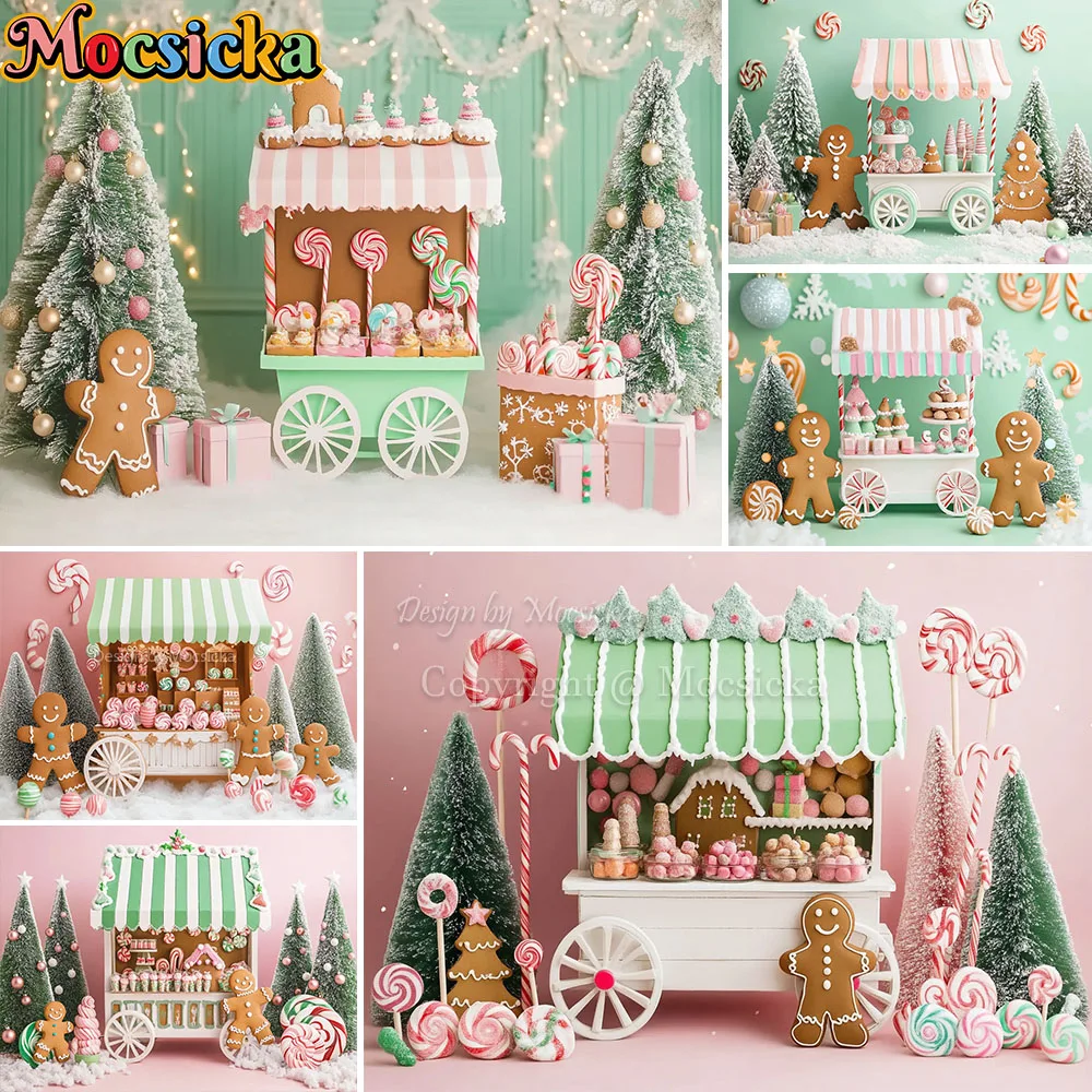 Mocsicka Christmas Candy Cane Cart Background for Girl Birthday Photoshoot Gingerbread Snowy Xmas Tree Backdrop Winter Photozone
Mocsicka Christmas Candy Cane Cart Background for Girl Birthday Photoshoot Gingerbread Snowy Xmas Tree Backdrop Winter Photozone