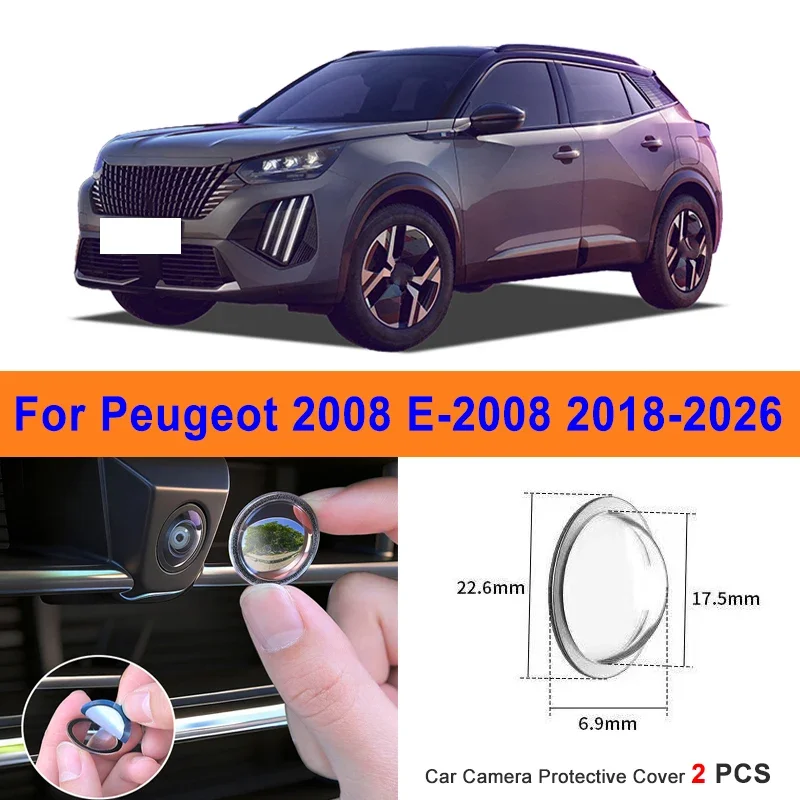 360 Reverse Image Car Camera Cover Anti-Scratch PC Lens Protector Stickers For Peugeot 2008 E-2008 2018-2026 2Pcs
360 Reverse Image Car Camera Cover Anti-Scratch PC Lens Protector Stickers For Peugeot 2008 E-2008 2018-2026 2Pcs