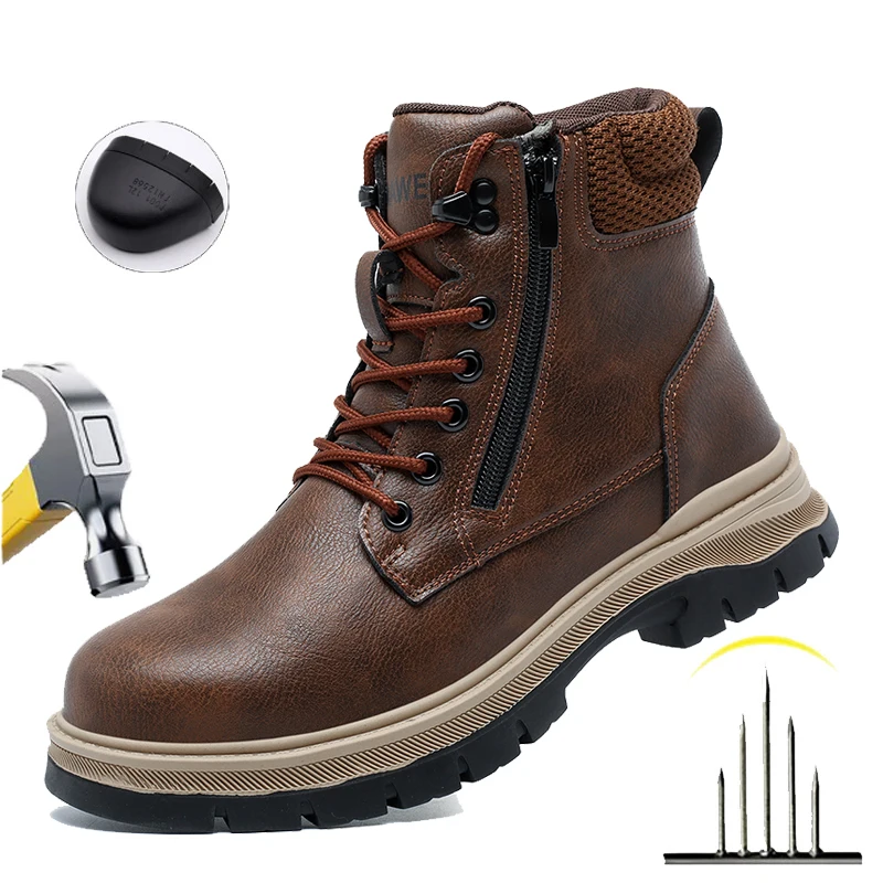 Mens Work Boots Safety Shoes Work Protective Shoes Safety Shoes Anti-smash Anti-Puncture Shoes Indestructible Steel Toe Shoes
Mens Work Boots Safety Shoes Work Protective Shoes Safety Shoes Anti-smash Anti-Puncture Shoes Indestructible Steel Toe Shoes