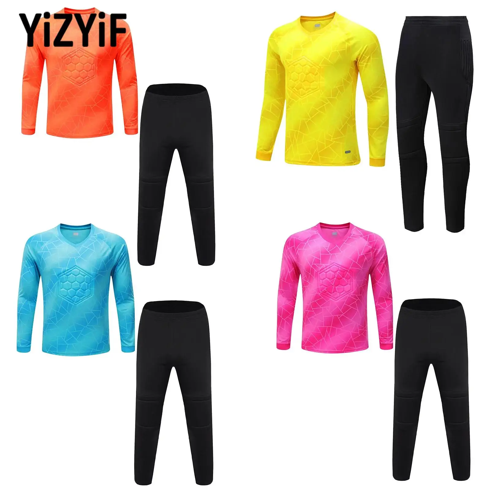 Children Boys Soccer Goalkeeper Sportswear Clothes Sets Kids Long Sleeve Tops Long Pants Breathable Quick-drying Outfit Training
Children Boys Soccer Goalkeeper Sportswear Clothes Sets Kids Long Sleeve Tops Long Pants Breathable Quick-drying Outfit Training