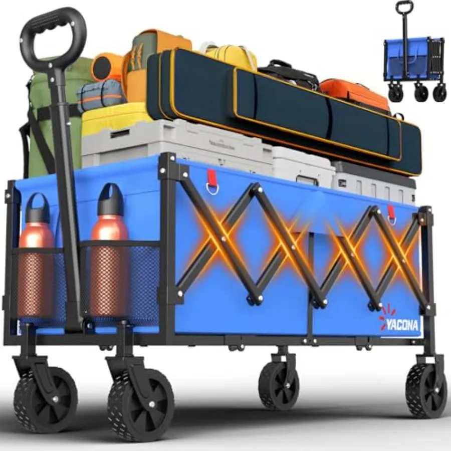 35 L Extra Long Foldable Wagon with Wheels Heavy Duty 360LBS Collapsible Utility Cart in Black for Groceries Shopping Camping S
35 L Extra Long Foldable Wagon with Wheels Heavy Duty 360LBS Collapsible Utility Cart in Black for Groceries Shopping Camping S